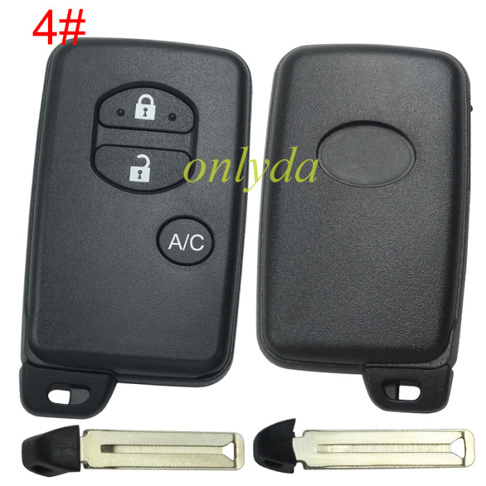 For Toyota button remote key shell (round button) with badge