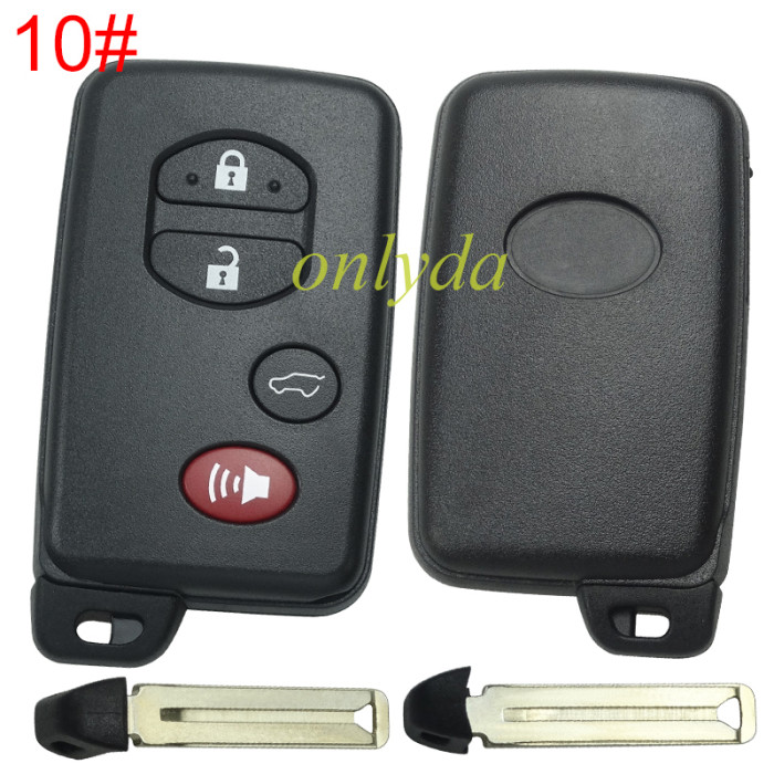 For Toyota button remote key shell (round button) with badge