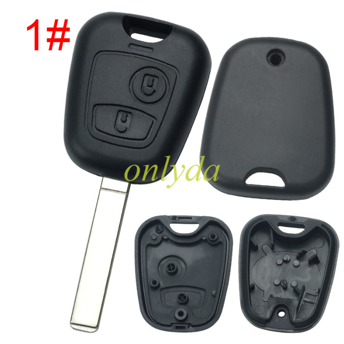 For Peugeot Citroen remote key shell 【without badge】, pls choose the blade