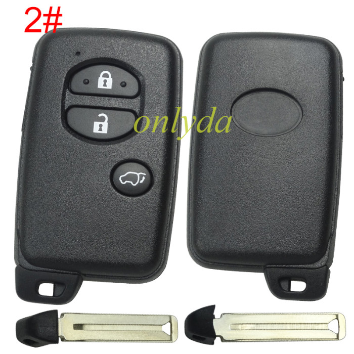 For Toyota button remote key shell (round button) with badge
