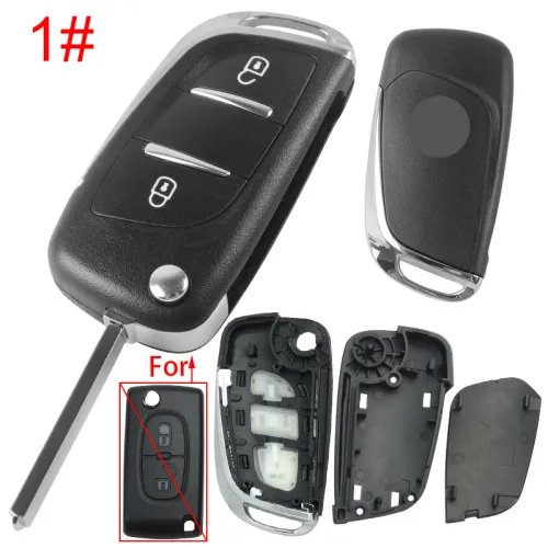 For Citroen modified 2 button remote key shell without battery clamp with badge place, pls choose the blade type   1#-VA2 2#-HU83 3#-NE73