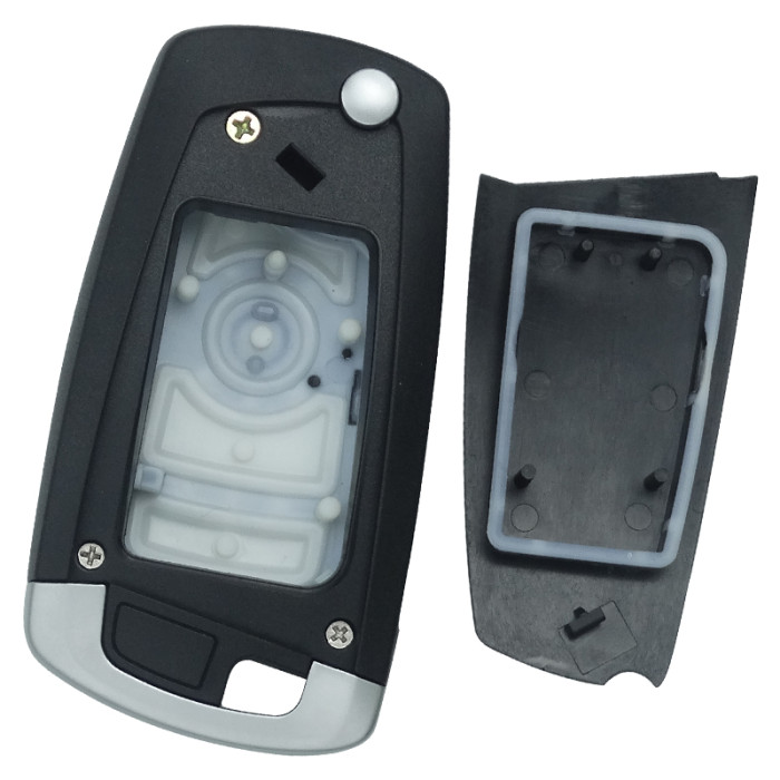 For BMW ews system modified  4 button flip  key blank with HU92 blade