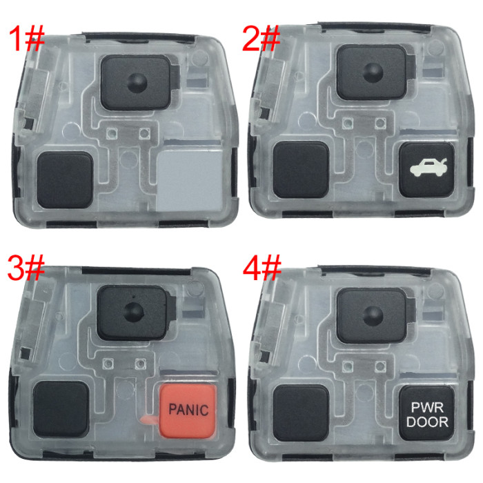 For Toyota Land Cruiser prado 2/3 button remote shell， pls choose model