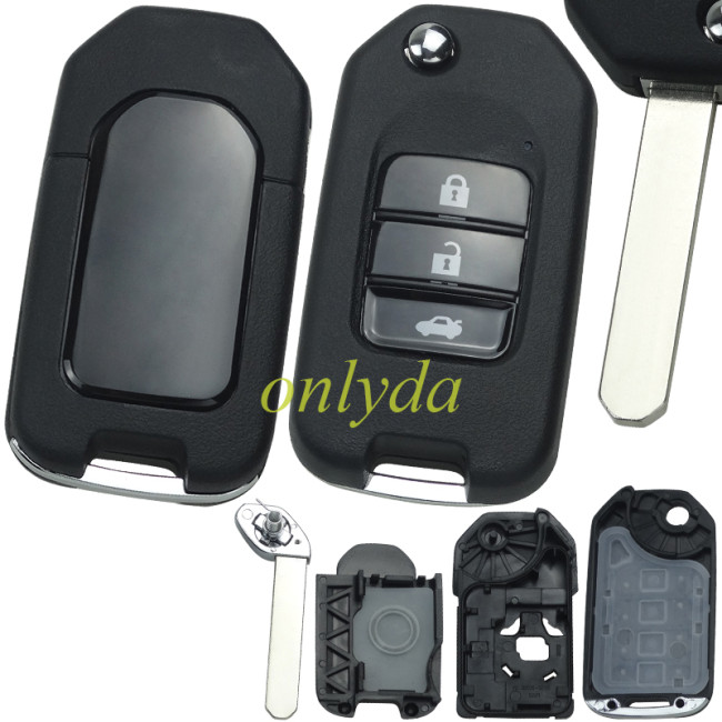 For Honda 3 button remote key shell. suit for original PCB