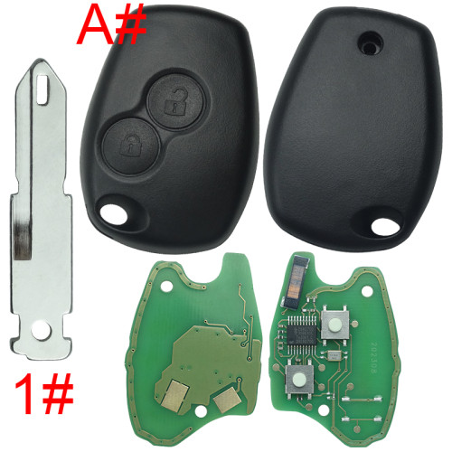 For Renault Clio III,Kangoo III,Master III remote key 434mhz with aftermarket 7947 chip after 2008 year, pls choose button and blade