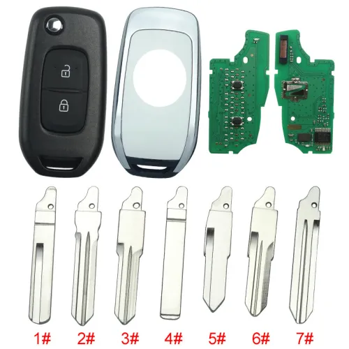 For  Renault 2 Button flip remote PCF7961 chip-434MHZ FCCID:CWTWB1G767   for Renault Captur/Megane 3，please choose the blade