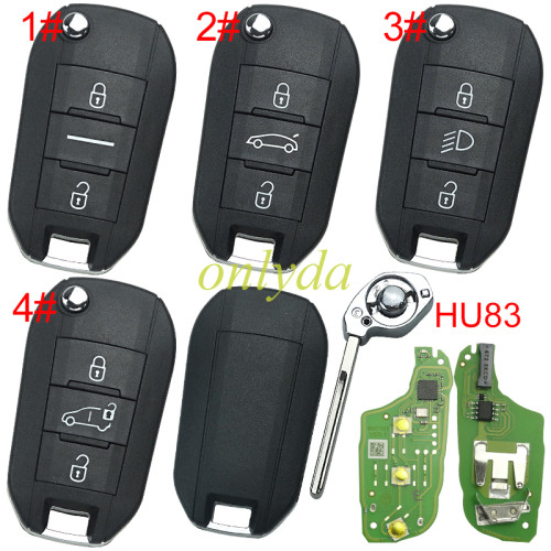 XHORSE XEPG00EN Super Remotes with XT27B Super Chip PCB Board with Smart Key Shell with HU83 blade , pls choose button