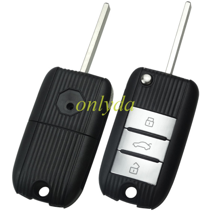 For MG ZS UNKeyless go with 47 chip 3 button 433MHZ remote key Original PCB +Aftermarket shell