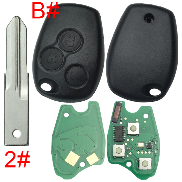 For Renault Clio II,Kangoo II,Master II DACIA:Logan,Sandero,Duster 434mhz with original 7946 chip before 2008 year