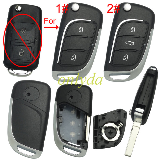 VW B5 Upgrade shell with 2 button /3 button , pls choose button