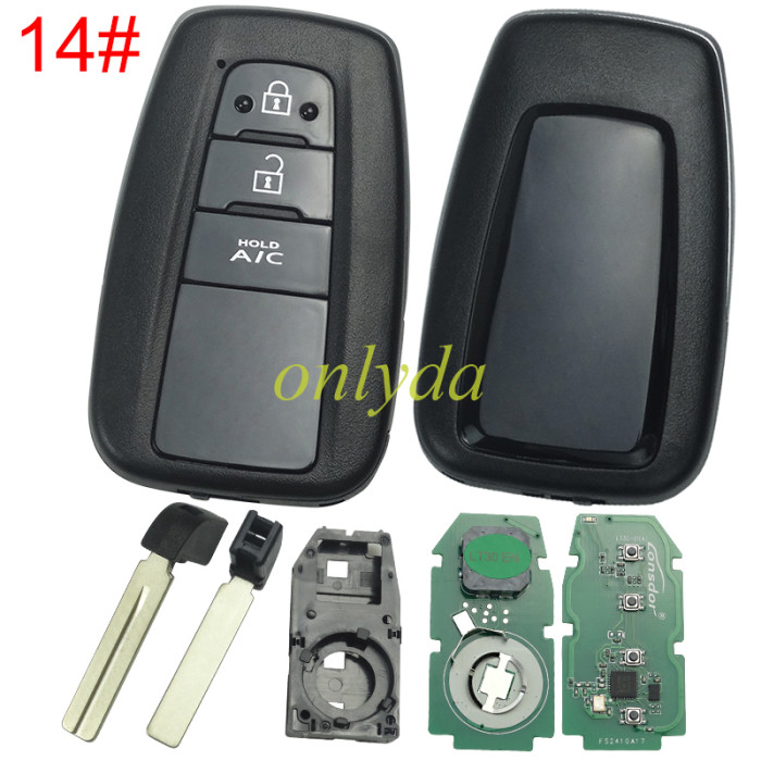 LT30-01 TOYOTA 4A UNIVERSAL SMART KEY BOARD NUMBER 2000 2561 1320 2550 0110 SUPPORTED MODELS COROLLA(2019-)LEVIN(2019-) COROLLA CROSS(2019-)ALLION(2016-) CAMRY(2024-)