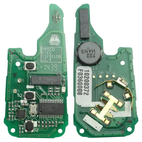 For MG ZS keyless go with 47 chip 3 button 433MHZ remote key Original PCB +aftermarket shell