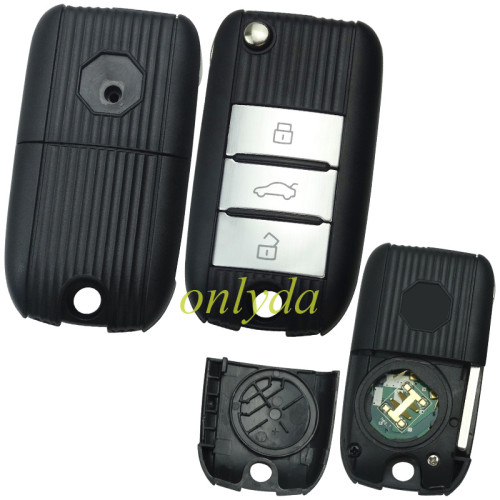 For MG ZS UNKeyless go with 47 chip 3 button 433MHZ remote key Original PCB +Aftermarket shell