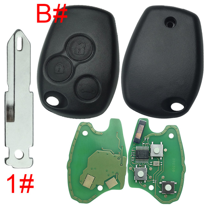 For Renault Clio II,Kangoo II,Master II DACIA:Logan,Sandero,Duster 434mhz with aftermarket 7946 chip before 2008 year