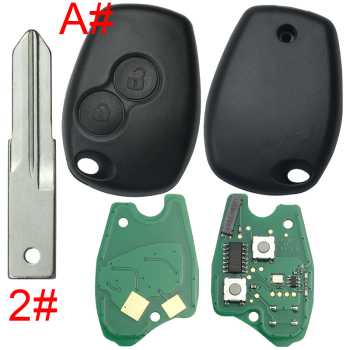 For  Renault Clio III,Kangoo III,Master III  remote key 434mhz with original 7947AT chip after 2008 year, pls choose button and blade
