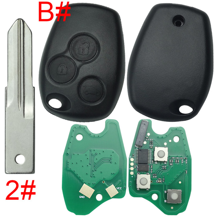 For Renault 2B/3B remote 7961M(HITAG AES) chip-434mhz