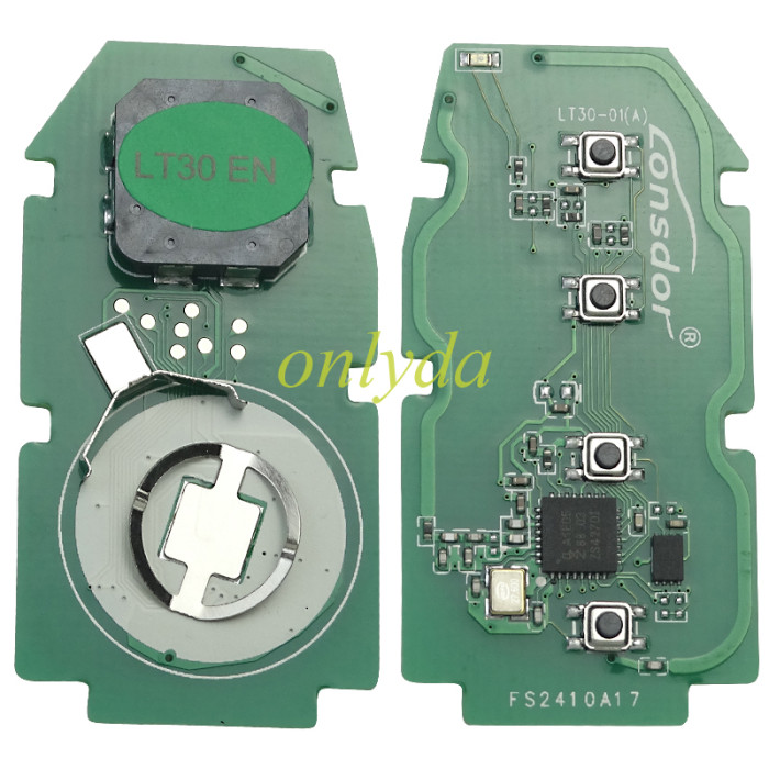 ONLY PCB TOYOTA 4A UNIVERSAL SMART KEY BOARD NUMBER 2000 2561 1320 2550 0110 SUPPORTED MODELS COROLLA(2019-)LEVIN(2019-) COROLLA CROSS(2019-)ALLION(2016-) CAMRY(2024-)