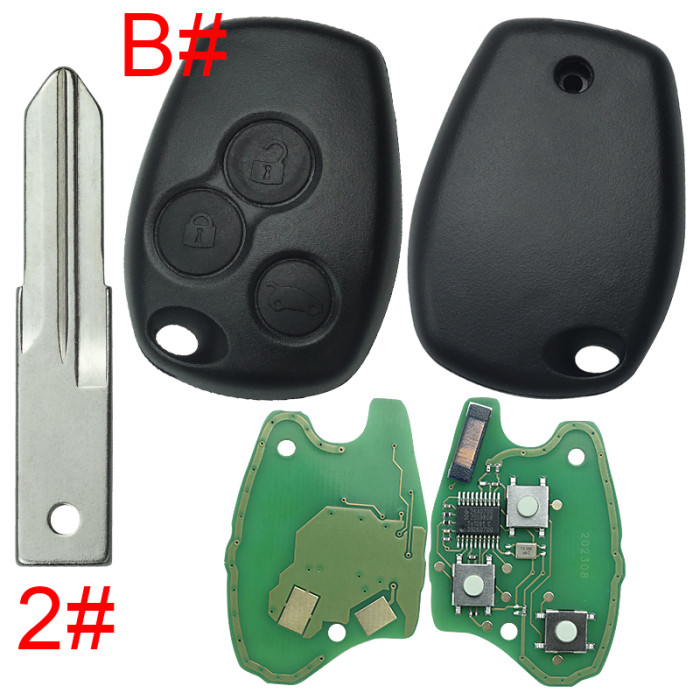 For Renault Clio II,Kangoo II,Master II DACIA:Logan,Sandero,Duster 434mhz with aftermarket 7946 chip before 2008 year