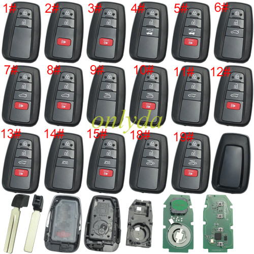 LT30-01 TOYOTA 4A UNIVERSAL SMART KEY BOARD NUMBER 2000 2561 1320 2550 0110 SUPPORTED MODELS COROLLA(2019-)LEVIN(2019-) COROLLA CROSS(2019-)ALLION(2016-) CAMRY(2024-)