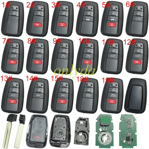 LT30-01 TOYOTA 4A UNIVERSAL SMART KEY BOARD NUMBER 2000 2561 1320 2550 0110 SUPPORTED MODELS COROLLA(2019-)LEVIN(2019-) COROLLA CROSS(2019-)ALLION(2016-) CAMRY(2024-)