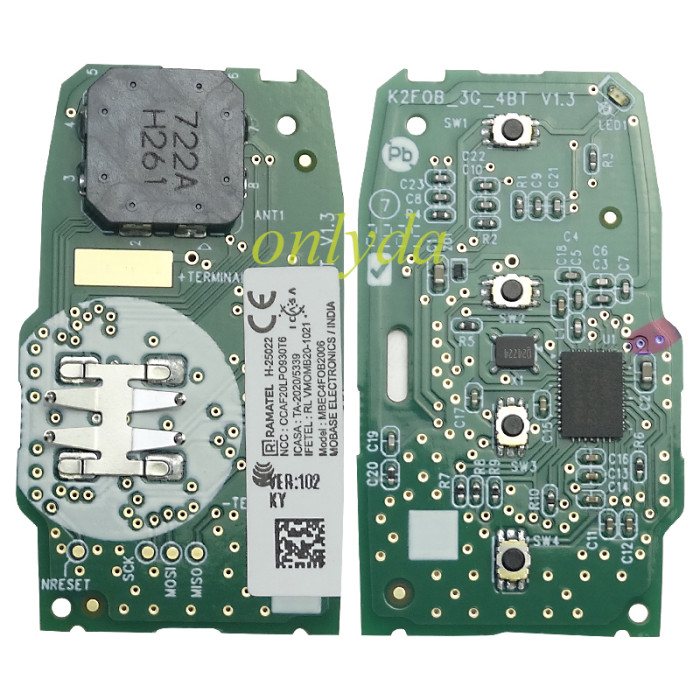 Genuine Kia Carens 2022-2024 Smart Key, 4 Buttons 95440-DY100 433MHz chip ：DST-AES ID6A  95440DY100