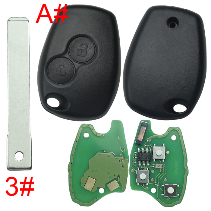 For Renault Clio II,Kangoo II,Master II DACIA:Logan,Sandero,Duster 434mhz with aftermarket 7946 chip before 2008 year