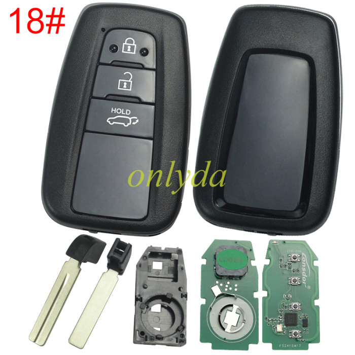 LT30-01 TOYOTA 4A UNIVERSAL SMART KEY BOARD NUMBER 2000 2561 1320 2550 0110 SUPPORTED MODELS COROLLA(2019-)LEVIN(2019-) COROLLA CROSS(2019-)ALLION(2016-) CAMRY(2024-)