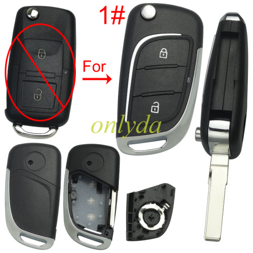 VW B5 Upgrade shell with 2 button /3 button , pls choose button