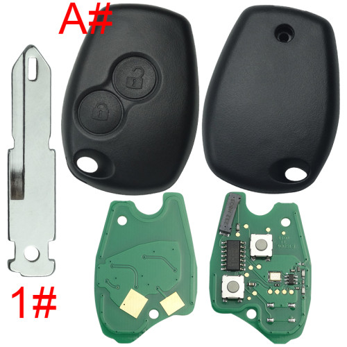 For  Renault Clio III,Kangoo III,Master III  remote key 434mhz with original 7947AT chip after 2008 year, pls choose button and blade