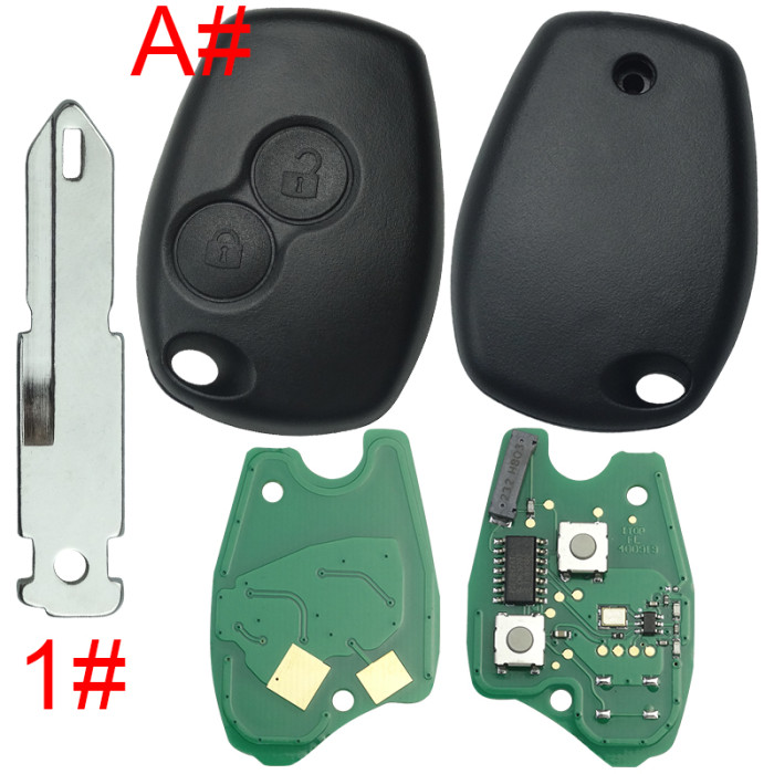 For  Renault Clio III,Kangoo III,Master III  remote key 434mhz with original 7947AT chip after 2008 year, pls choose button and blade