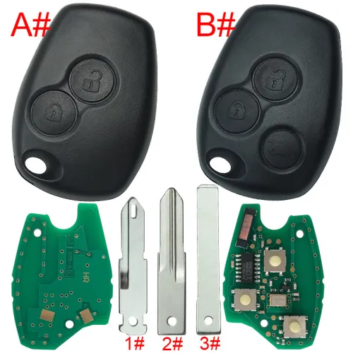 High quality For Renault 2/3 Button remote key Original PCF7947AT-434mhz after 2008 year,:Master II,Traffic II DACIA:Logan,Sandero,Duster