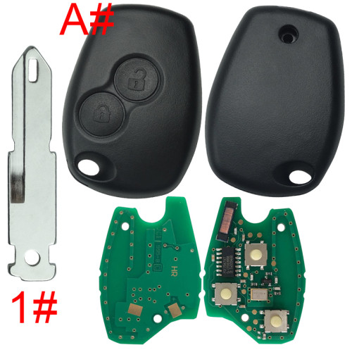 High quality For Renault 2/3 Button remote key Original PCF7947AT-434mhz after 2008 year,:Master II,Traffic II DACIA:Logan,Sandero,Duster