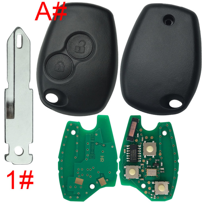 High quality For Renault 2/3 Button remote key Original PCF7947AT-434mhz after 2008 year,:Master II,Traffic II DACIA:Logan,Sandero,Duster