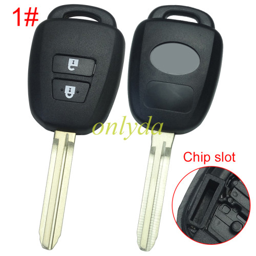 For Toyota  remote key blank with original badge place, pls choose the button