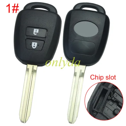 For Toyota  remote key blank with original badge place, pls choose the button