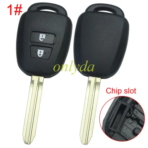 For Toyota  remote key blank without badge place, pls choose the button