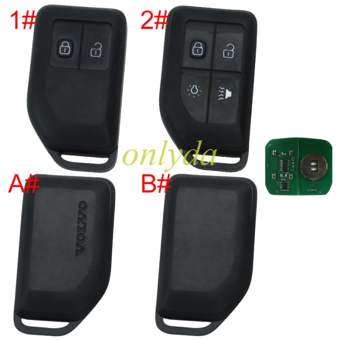 For Volvo FM FH16 Truck 2/4 button remote key with 434mhz 8A chip 22701076-P03 900559/1R16 20520292 FADM2S11KVA , Pls choose button