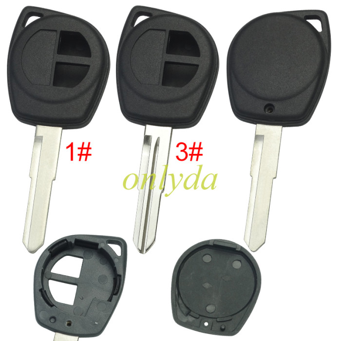 Super Stronger GTL shell  Suzuki 2 button key blank  with blade without badge , pls choose blade