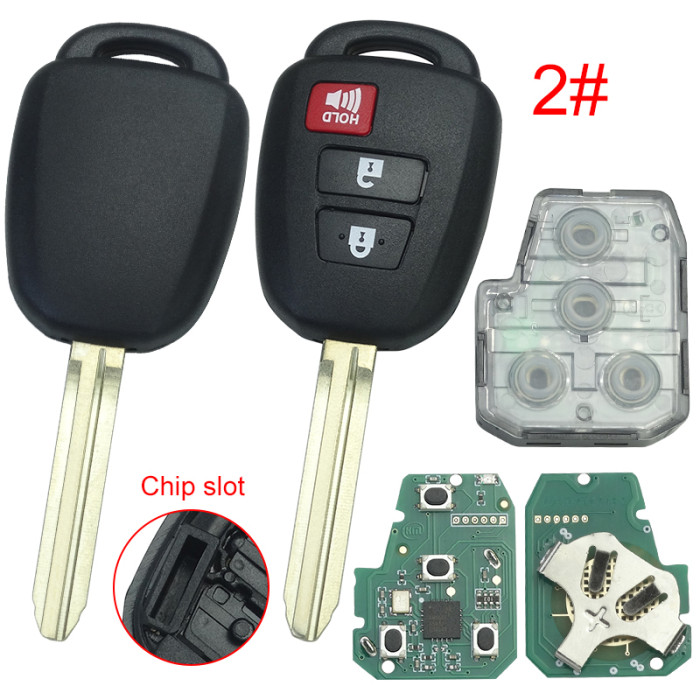 For Toyota Rav4 remote key with FCCID: GQ4-52T 2013-2014 year,with 312.4Mhz-314Mhz chip need buy extra as your need