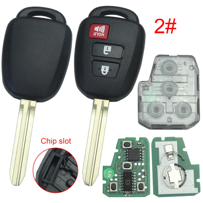 For Toyota 3+1 remote key, FCCID;GQ4-52T  with  434 mhz compatible with FCCID HYQ12BEL and FCCID HYQ12BDM