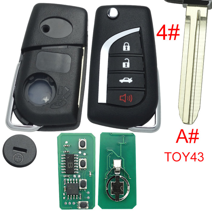 2018-2022  for Toyota Camry 4-Button/3 button  Flip Key /  PN: 89070-06790  FCC ID : HYQ12BFB/ H Chip  314Mhz