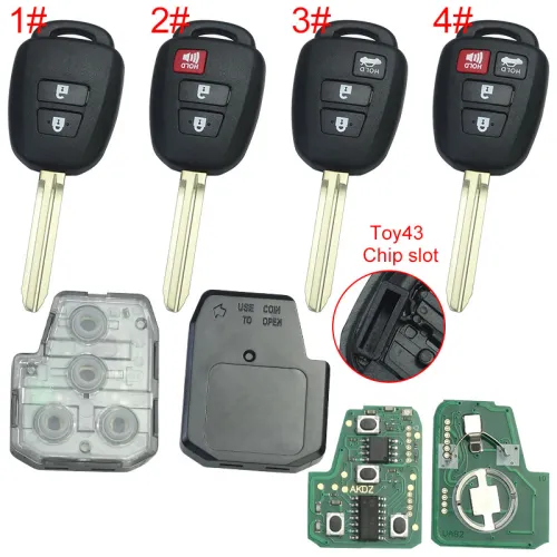 For Toyota  remote key with 314MHZ  for 2014- 2017 Yaris FCCID ：MOZB52TH  2B/ 2+1B / 3B / 3+1B