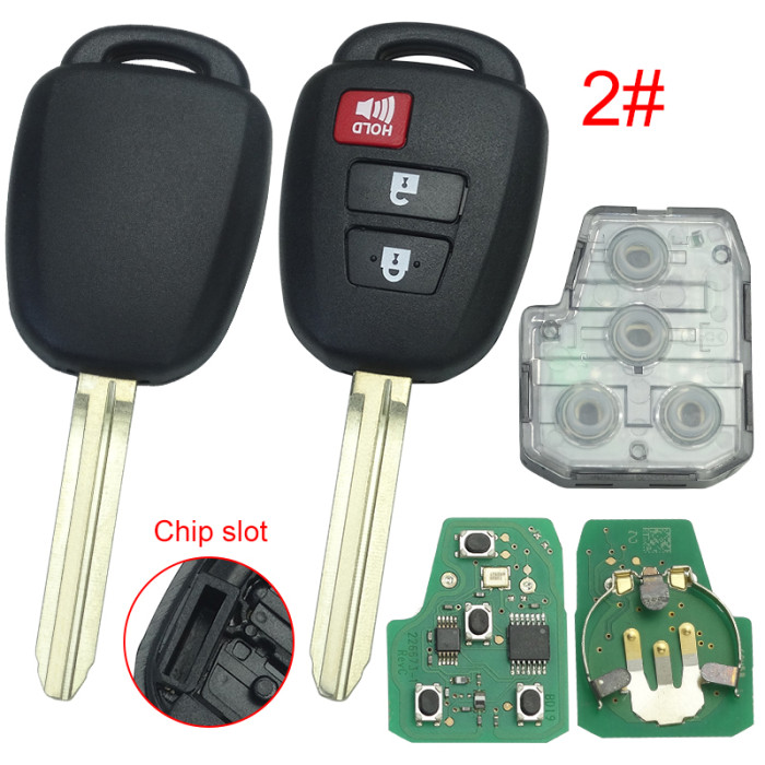 ORIGINAL Toyota Rav4 remote key, with FCCID;GQ4-52T, 2013-2014 year, with  314.2mhz  original PCB + aftermarket shell chips will pay extra if need