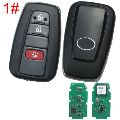 For Toyota 2+1 /3+1 button remote key with blade    FCC ID : HYQ14FBC 0351 BOARD RAV4 H / 8A chip  314.36Mhz-312.1Mhz Pls choose button