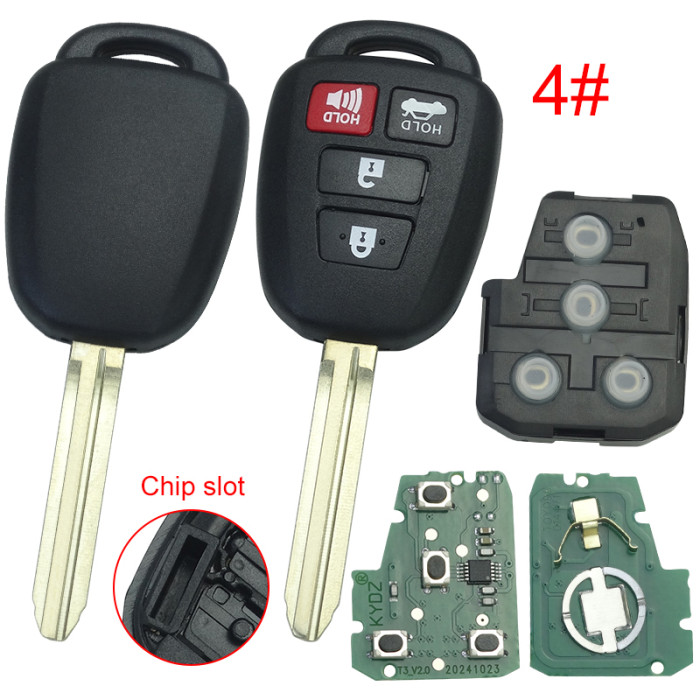 For Toyota remote key with 315MHZ compatible with  FCCID --HYQ12BEL and FCCID--HYQ12BDM please tell me , 2; 3 ; 2+1; 3+1 button which one you need?