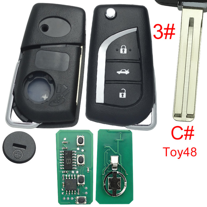 2018-2022  for Toyota Camry 4-Button/3 button  Flip Key /  PN: 89070-06790  FCC ID : HYQ12BFB/ H Chip  314Mhz