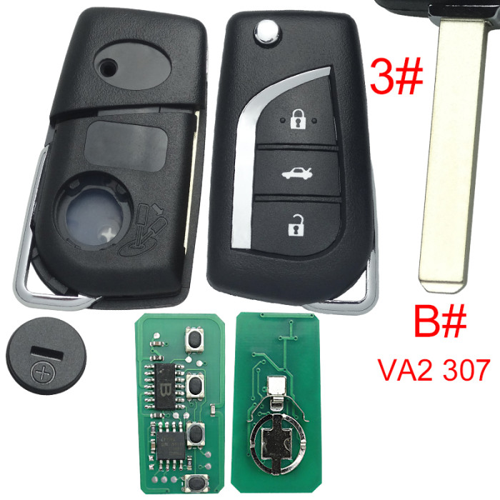 2018-2022  for Toyota Camry 4-Button/3 button  Flip Key /  PN: 89070-06790  FCC ID : HYQ12BFB/ H Chip  314Mhz