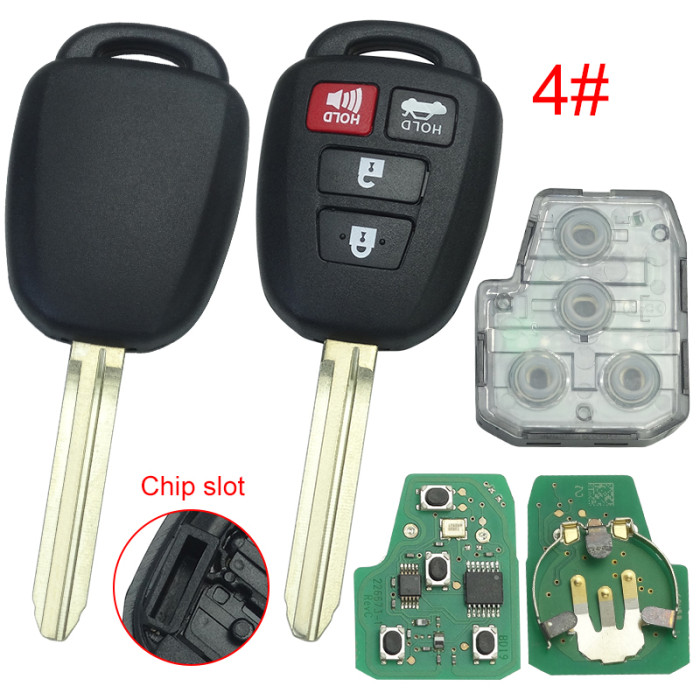 ORIGINAL Toyota Rav4 remote key, with FCCID;GQ4-52T, 2013-2014 year, with  314.2mhz  original PCB + aftermarket shell chips will pay extra if need