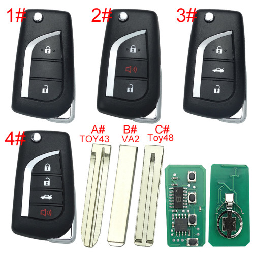 2018-2022  for Toyota Camry 4-Button/3 button  Flip Key /  PN: 89070-06790  FCC ID : HYQ12BFB/ H Chip  314Mhz