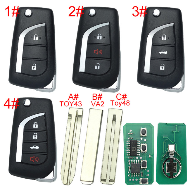 2018-2022  for Toyota Camry 4-Button/3 button  Flip Key /  PN: 89070-06790  FCC ID : HYQ12BFB/ H Chip  314Mhz
